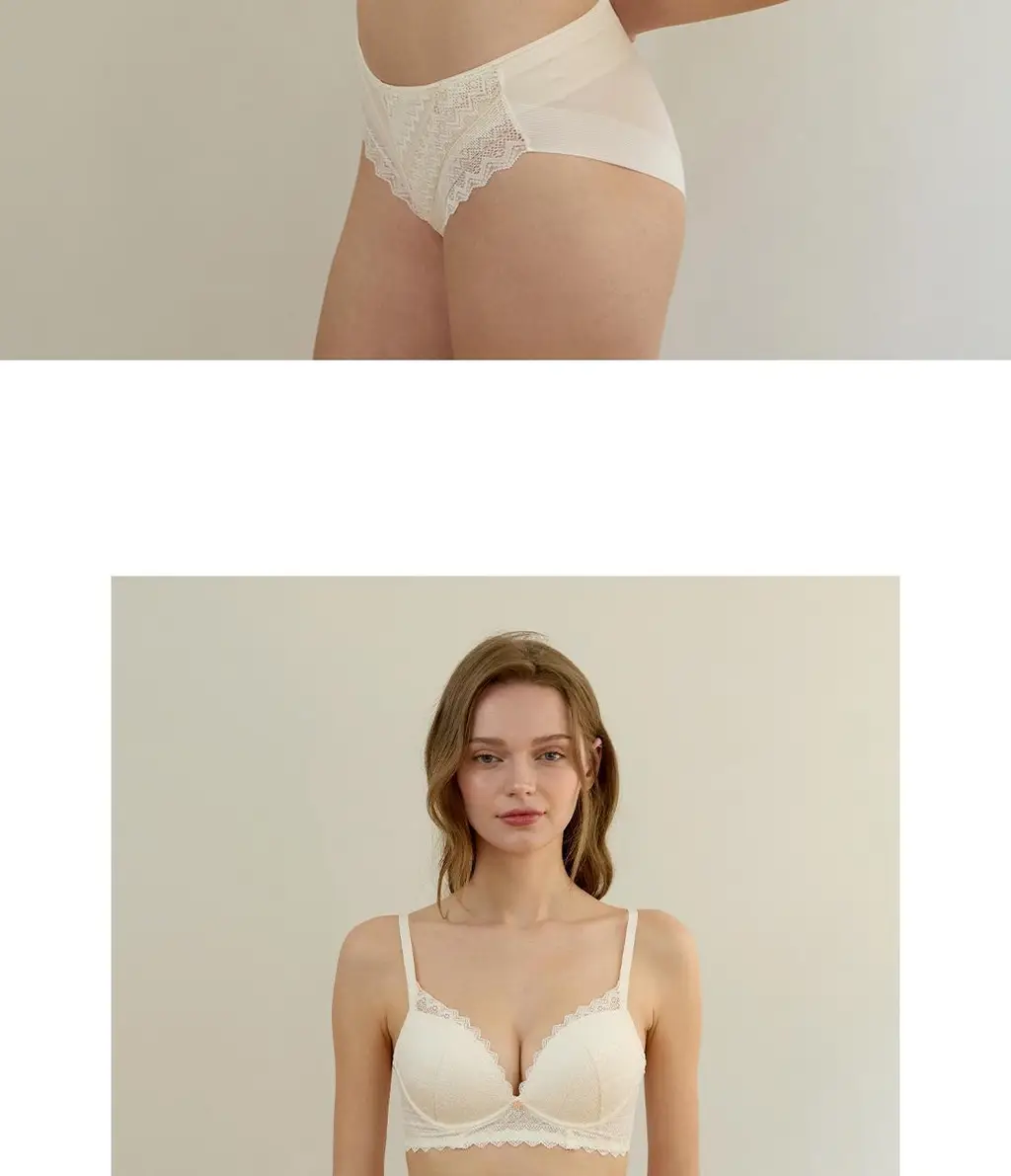 [Wonderbra] 로맨틱 레이스 노와이어 브라팬티 2종세트 라이트크림 WBW5N16_T 상세페이지 22